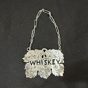 Silver Whiskey Decanter Label